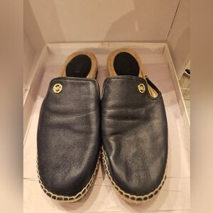 MICHAEL KORS womens sz us 10 EU 40 shoes Espadrille Mules navy Slip-on